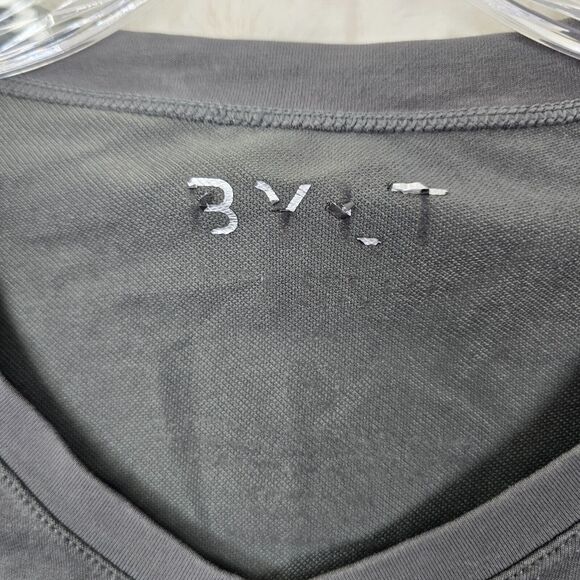 BYLT Men's Gray Drop Cut SS Lux Performance Gym Workout Tshirt Size L - Picture 5 of 12